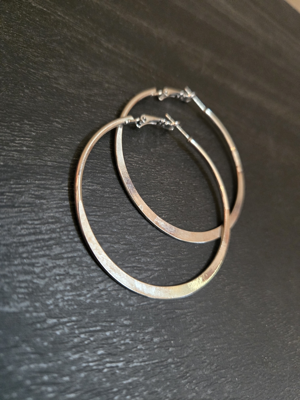 Silver Hoop Earrings - Classic Women's Jewelry